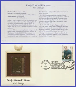 USA2 #3811 U/A GOLDEN REPLICA FDC   Foolball Heroes Red Grange - Picture 1 of 1