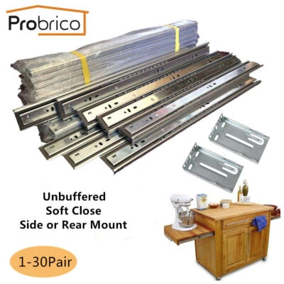Armario de extensión completa Probrico cajón correderas rodamiento de bolas cierre suave 55 lb Foto 1 de 4