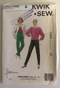 Pantalones con estribos Kwik Sew vintage años 80 patrón de costura talla: 6-8-10-12 - Imagen 1 de 8