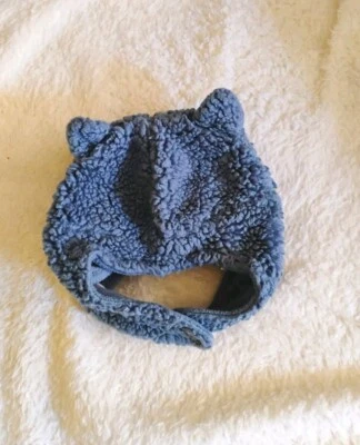 25) 0-6 Months Unisex Baby Blue Bear Hat by Carter's Boys, Girls, Winter, ears - Image 1 of 4