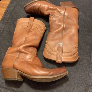 Lucchese USA $995 DEVIN Classics Boots Brown Tan Ranch Hand Leather Men’s 9.5 - Picture 1 of 22