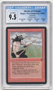 Graded Winds of Change CGC 9.5 GEM MINT QUAD Legends English 1994 WOTC MTG Magic - Picture 1 of 2