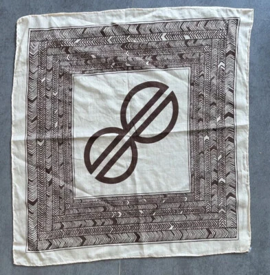 80’s BILL BLASS men’s cotton LOGO Pocket square Pouf - Image 1 of 3