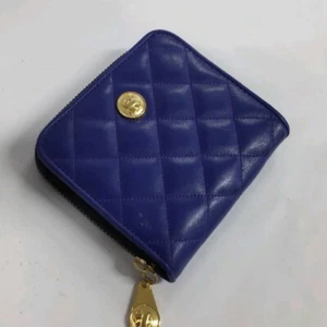 Sonia Rykiel Maroquinerie Coin Purse Mini Wallet Blue Vintage Beauty - Picture 1 of 10