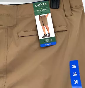 Orvis Uomo Tech Corto 4 Vie Elasticizzato Zip Tasche Laterali 9" Cuciture Interne Marrone Taglia 36 - Foto 1 di 3