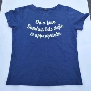 C.P.A. Marineblaues Spruch T-Shirt an einem schönen Sonntag dieser Stil passt Größe Large - Bild 1 von 10