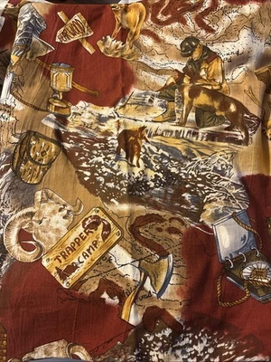 Cabaña de caza de tela de algodón Shamash & Sons Trapper Camp de colección 5 1/3 yardas Foto 1 de 4