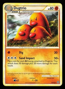 Dugtrio 19/102 Rare Triumphant Pokémon Card - Picture 1 of 2