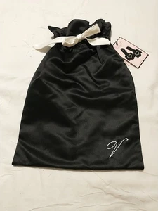 Victoria's Secret Satin ,Black Tie Bag,Draw String. ( EMTY ) - Picture 1 of 11