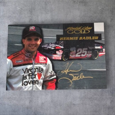 Hermie Sadler 1 1994 FINISH LINE GOLD AUTOGRAPHED RACING PACK PULLED NASCAR card - Image 1 of 2