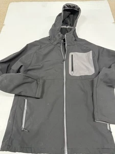 Moosejaw Mountaineering Men’s Soft Shell Hooded Jacket Fleece Lined Black Medium - Picture 1 of 8