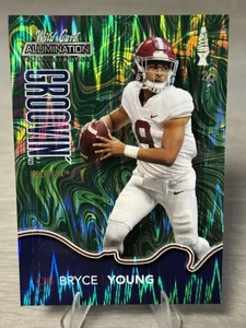 🔥BRYCE YOUNG 2021 Wild Card Alumination Collegiate Groovin Green Shimmer /2!🔥 - Picture 1 of 2