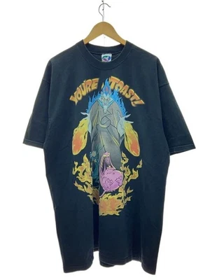 LIQUID T 恤 90 年代 Hades Disney YOURE TOAST!XXL COTTON BLK 二手 — 第 1/4 张图片