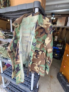US Military Jacket Mens XLarge-Regular Green Camo Woodland - Picture 1 of 5
