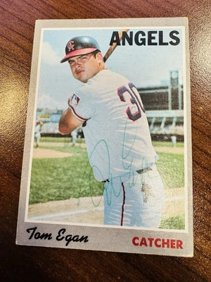 Signed 1970 Topps Baseball #4 Tom Egan Autograph - Image 1 of 2