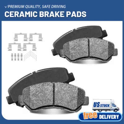 For 2009 - 2020 Nissan Maxima Nissan Rogue Front Ceramic Brake Pads + Hardware — 第 1/4 张图片