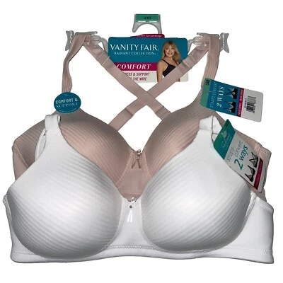 Vanity Fair Bra Wirefree Convertible Seamless Comfort Lined Full Coverage 72389 - Image 1 of 4
