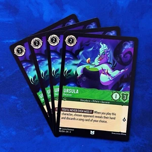 4x Juego Ursula Deceiver Lorcana Disney 90 Set 3 Into The Inklands Villain #90 - Imagen 1 de 3