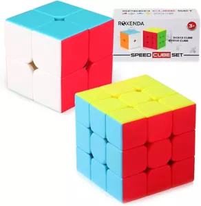 Speed Cube Bundle of 2x2x2 & 3x3x3 Lot Set Magic Smoothly Twist Puzzle ABS Safe - Picture 1 of 7