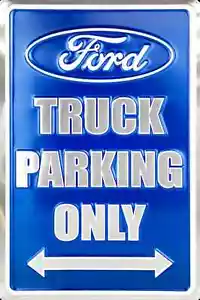 Camión Ford estacionamiento solo 8 x 12" letrero en relieve de metal logotipo F150 F-150 F250 F-250 - Imagen 1 de 5