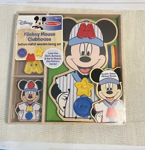 Mickey Mouse Clubhouse Button Match Wooden Lacing Set #5794 NIB Educational Toy - Picture 1 of 6
