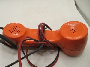 BELL SYSTEM Lineman's Rotary Dial Field Test Phone by Western Electric ORANGE - Picture 1 of 5