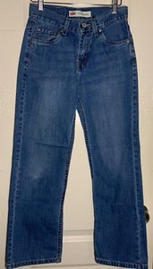 Levi's 550 Relaxed Fit Size 14 Slim 25x27 Youth Medium Wash Red Tab Boys Jeans - Picture 1 of 16