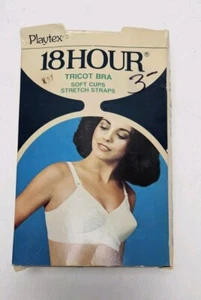 Vintage Playtex 18 HR Support Tricot Cups #41 Bra White Size 44 C NEW In Box - Picture 1 of 12