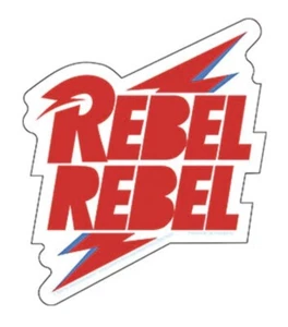 David Bowie Rebel Rebel Sticker B015S - Picture 1 of 2