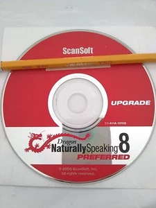 ScanSoft Dragon NaturallySpeaking 8 Preferred Version CD w/ Serial Number - Picture 1 of 1