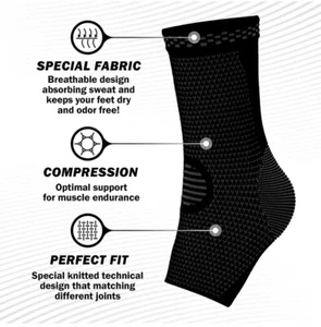 POWERLIX Ankle Brace Swelling, Sprain, Plantar Fasciitis, Arthritis, Tendinitis - Picture 1 of 7