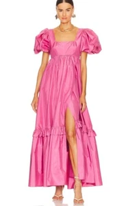 LoveShackFancy abito in seta maxi abito rosa cipria $1225,00 taglia 2 - Foto 1 di 16