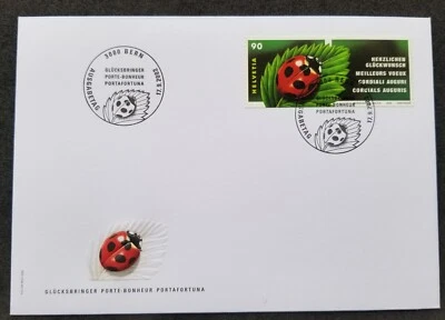 [SJ] Switzerland Ladybug 2002 Insect Ladybird (FDC) - Image 1 of 4