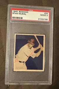 1949 Bowman #24 Stan Musial RC PSA 2 NICE COPY - Picture 1 of 2