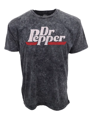 DR PEPPER VINTAGE WASHED BLACK T-SHIRT - Image 1 of 2