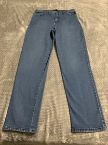 Gloria Vanderbilt Jeans Womens 12 Average Amanda Straight Denim Pants Blue - Picture 1 of 13