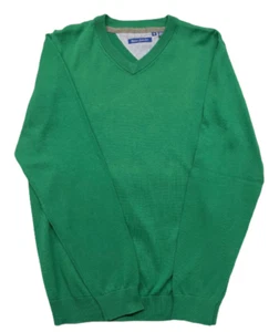  SWEATER -M- V-NECK MEN'S 30 GREEN by REPORT COLLECTION - Picture 1 of 5