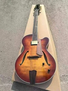 Guitarra Eléctrica Hot Factory Custom Archtop Hall Modelo Sienna Burs 6 Cuerdas - Imagen 1 de 5