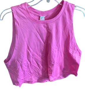 FABLETICS Womens Large Cropped Tank Top Gia Seamless Athletic Bubblegum Pink A8 - Picture 1 of 4