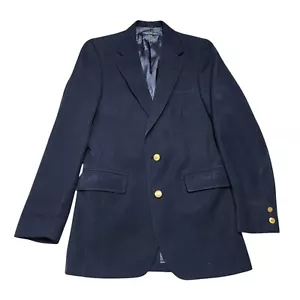 Brooks Brothers Brooksgate Navy Wool Blazer W/ Gold Buttons Classic Fit Size 39L - Picture 1 of 10