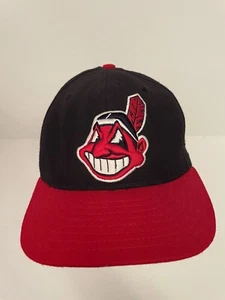 Vintage Cleveland Indians New Era 7 1/4 1997 World Series Hat. Made In USA - Picture 1 of 9