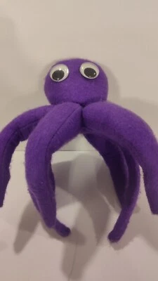 ВИНТАЖНАЯ фиолетовая повязка на голову Detroit Redwing Octopus для подростков, - Изображение 1 из 4