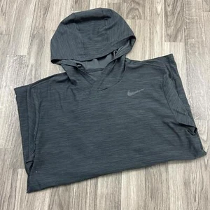 NIKE Dri-Fit Pullover schwarz Kapuze Activewear Langarmshirt Herren Größe M - Bild 1 von 7