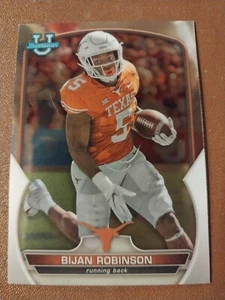 2022 BIJAN ROBINSON BOWMAN CHROME UNIVERSITY PRE ROOKIE CARD #70 TEXAS FALCONS - Picture 1 of 2
