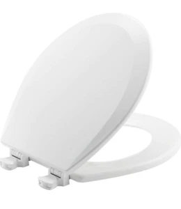 Bemis 500EC 390 Round Enameled Wood Toilet Seat in Cotton White - Picture 1 of 6