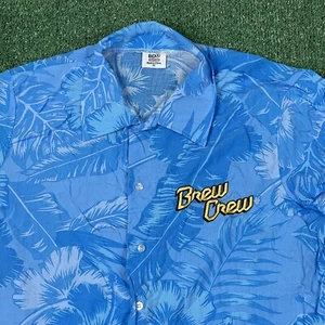 Camisa Milwaukee Brewers Adulto XL Brew Crew Béisbol Hawaiana Para Hombres - Imagen 1 de 9