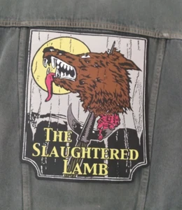 GIANT back PATCH - The Slaughtered Lamb - 9.5 x 11 inches! Woven Horror movie - Picture 1 of 5