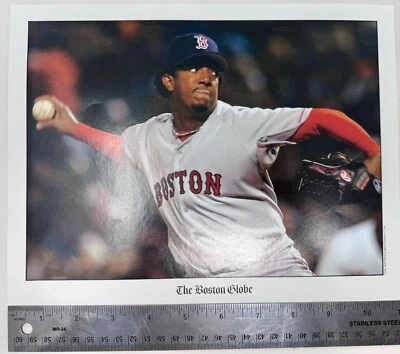 Pedro Martinez Boston Red Sox Print Photo from The Boston Globe 8 1/2" x 11" - Image 1 of 2