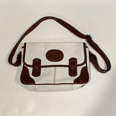 Bolso Bandolera Vintage Original Ghurka Nº 509 PURSER Cuero Blanco/Ajuste ¡RARO! Foto 1 de 4