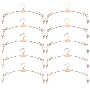 10pcs Women's Bra Hangers Clothes Hangers Clip Anti-skid storage - Picture 1 of 12
